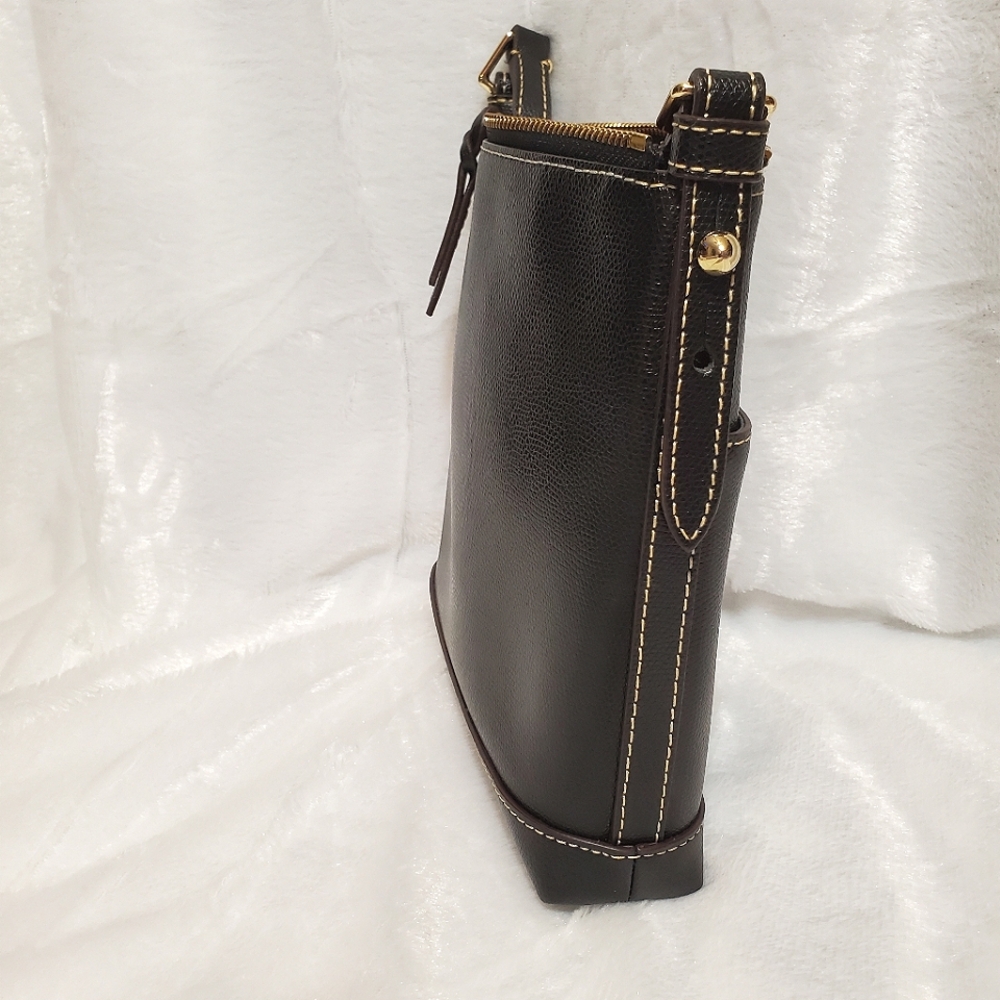 Dooney & Bourke Black and Brown Crossbody Bag - Picture 4 of 16